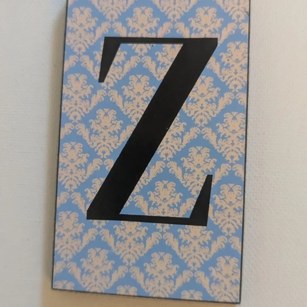 NWT Colorful Letter 'Z' Wooden Sign Michaels Rustic Autumn Home Wall Decor NEW